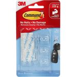 3M Command Mini Hooks Pack of 6 17006CLR