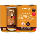 Pokka Coffee Milk Coffee Less Sugar 6 x 240ml