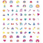 Avenir Large Nail Stickers Princess