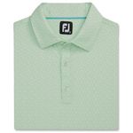 FootJoy Micro-Floral Lisle Self Collar 82057 White / Palm Green