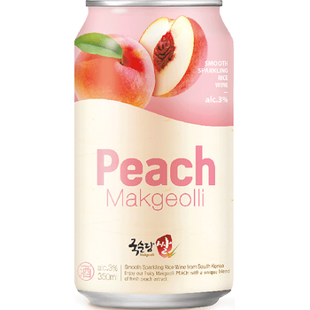 Kooksoondang Makgeolli Rice Wine Peach Flavor 350ml