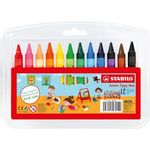Stabilo Jumbo Yippy-Wax Crayons 12 Colours 2812JPL