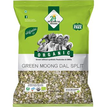 24 Mantra Organic Green Moong Dal Split 1kg