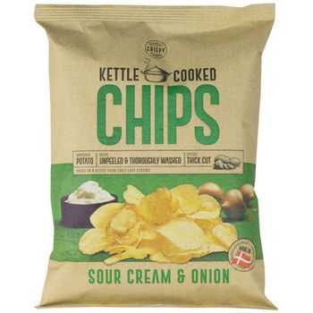 Kettle Cooked Chips Sour Cream And Onion groen 150g