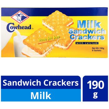 Cowhead Sandwich Crackers With Calcium Milk