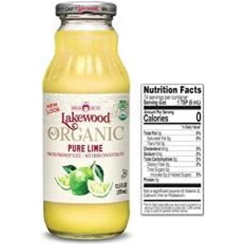 Lakewood Organic Pure Lime Juice 12.5ounce Bottles
