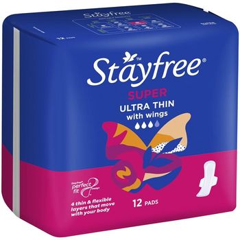 Stayfree Ultra Thin Super with Wings 12 Pads