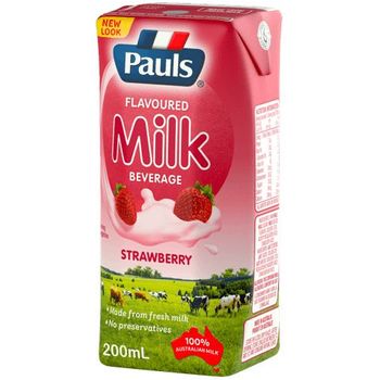 Pauls Strawberry Sterilized Fresh Milk 200ml