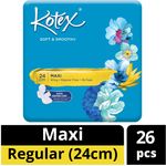 Kotex Soft Smooth Maxi Wing Pads Regular Flow 24cm