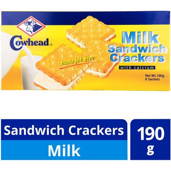 Cowhead Sandwich Crackers With Calcium Milk