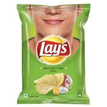 Lays Potato Chips American Style Cream And Onion Flavour Pack 95g