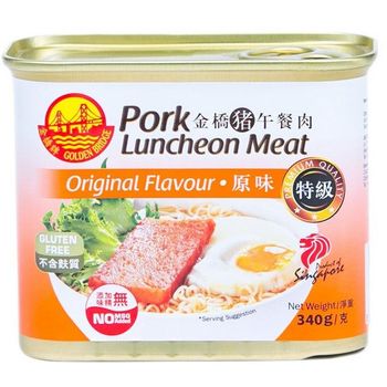 Golden Bridge Pork Luncheon Meat with Cheese Can 340g