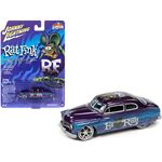Johnny Lightning 1949 Mercury Coupe Custom Purple Metallic with Graphics Rat Fink