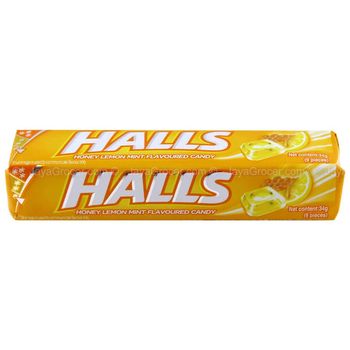 Halls Honey Lemon Candy 34g