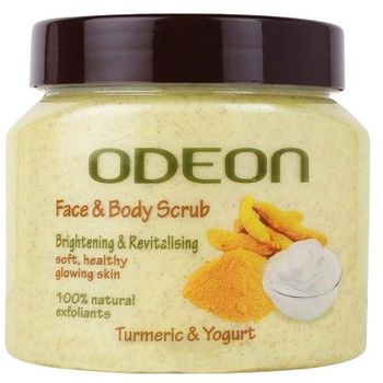 Odeon Face And Body Scrub Turmeric And Yogurt 300ml