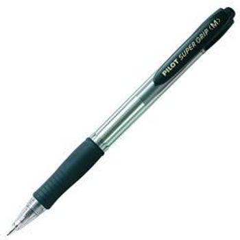 Pilot Super Grip Retractable Ballpoint Pen With 0.7mm Tip 0.3mm Line Width And Black Ink
