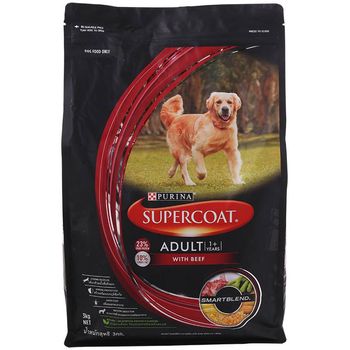 Purina Supercoat Dog Food Adult Dog Formula Beef Flavor 3kg