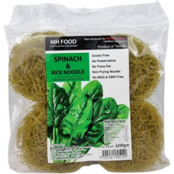 MH Food Spinach And Rice Noodle 200g
