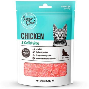 Jerky Time For Cat Chicken And Codfish Bites 80g