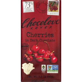Chocolove Small Belgian Bar Cocoa with Raspberries in Dark Chocolate 88g