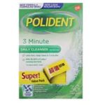 Polident Denture Cleanser Tablets 3 Minute Per Pack 2 x 36