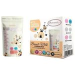 Autumnz Double ZipLock Breastmilk Storage Bag 28 bags with Thermal Sensor 240ml