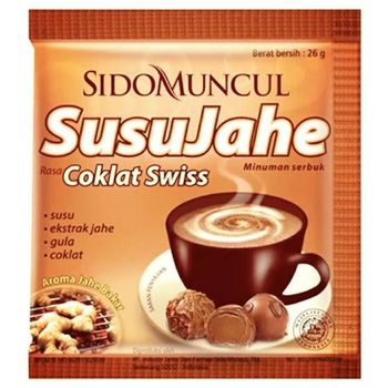 Sido Muncul Swiss Chocolate Ginger Milk Drink 26g (Pack of 10)