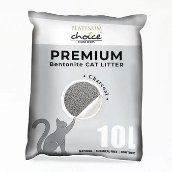 Platinum Choice Premium Bentonite Cat Litter Charcoal 10kg
