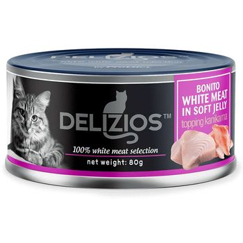 Delizios Bonito White Meat in Soft Jelly Topping Kanikama 80g
