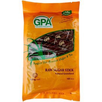 Gpa Sugar 100 Natural Raw Sugar Sticks 4g X 100s