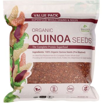 Natures Superfoods Organic Red Quinoa Seeds 1kg