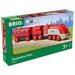 Brio World 33557 Streamline Train 3 Piece Wooden Toy Train Set For Kids Ages 3 And Up