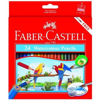 Faber-Castell 24C Watercolour Pencils Set With Brush 
