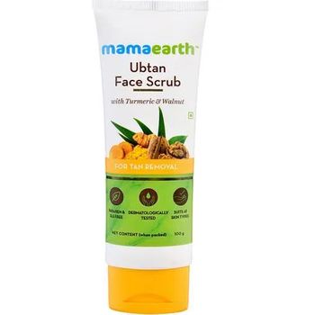 Mamaearth Ubtan Face Scrub With Turmeric And Walnut For Tan Removal 100g