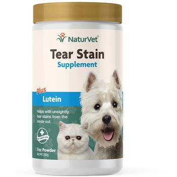 NaturVet Tear Stain Supplement Powder Plus Lutein for Dogs and Cats 200g
