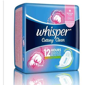 Whisper Cotton Clean Regular Flow Wings 8s