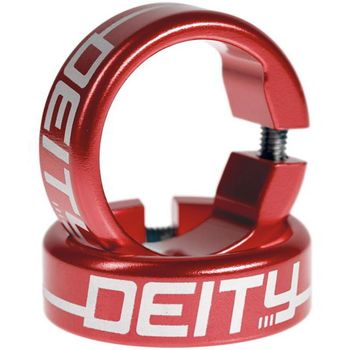 Deity Mtb Handlebar Grip Clamps Red