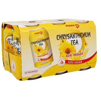 Pokka Chrysanthemum Tea Less Sugar 6 x 300ml