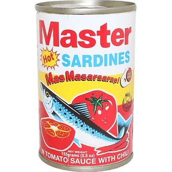 Master Sardines Hot Tomato Sauce 155G