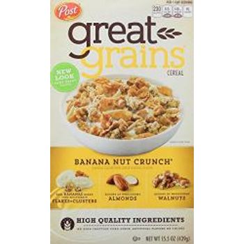 Post Great Grains Banana Nut Crunch Whole Grain Cereal 15.5oz Box