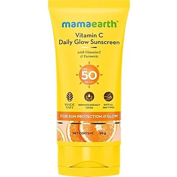 Mamaearth Vitamin C Daily Glow Sunscreen SPF 50 With Turmeric 50g