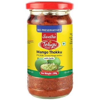 Telugu Mango Thokku Pickle With Garlic 300g