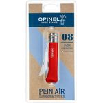 Opinel No.8 Pocket Knife Stainless Steel Red Blister
