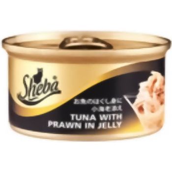 Sheba Cat Canned Food Tuna With Whole Prawn In Jelly 85g
