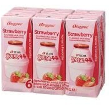 Binggrae Strawberry Flavored Milk 6 x 200ml