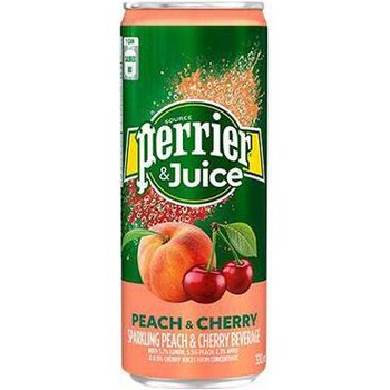 Perrier Juice Sparkling Peach Cherry Juice Beverage 250ml