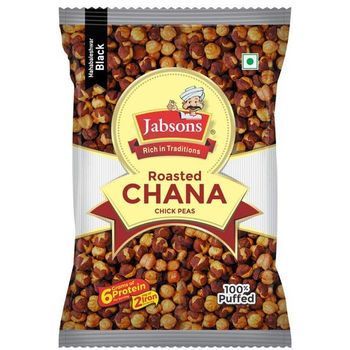Jabson's Roasted Chana Black Salted Jar Pack 1kg