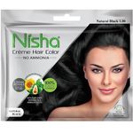 Nisha Creme Hair Colour Natural Black 20ml Plus 20g