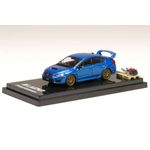 Hobby Japan Subaru WRX STI EJ20 Final Edition Full Package WR Blue Pearl w/Engine Display Model Diecast Car