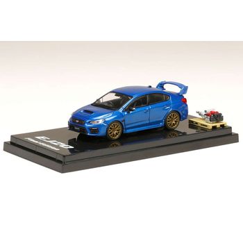 Hobby Japan Subaru WRX STI EJ20 Final Edition Full Package WR Blue Pearl w/Engine Display Model Diecast Car